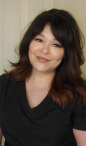 Photo of Jen Mongrain, certified advanced esthetician. She performs laser hair reduction, laser pigmentation reduction, laser skin tightening, hyaluronic acid and PRP microneedling treatments, as well as other aesthetics services at Full Potential HRT Clinic.