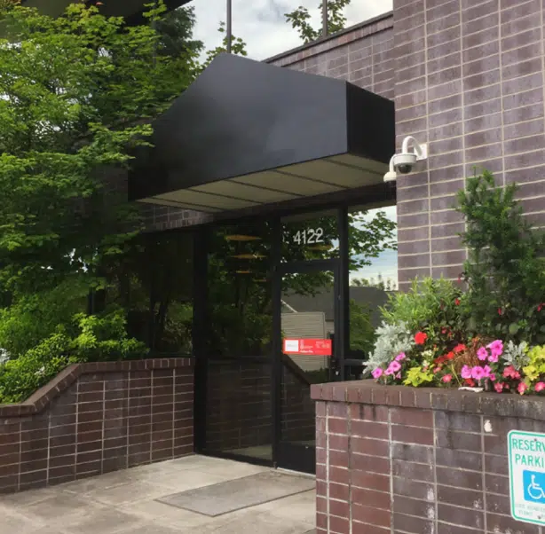 Main entrance to Full Potential HRT Clinic in Bellevue, Washington.